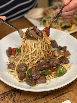 Shaken Beef with Noodles