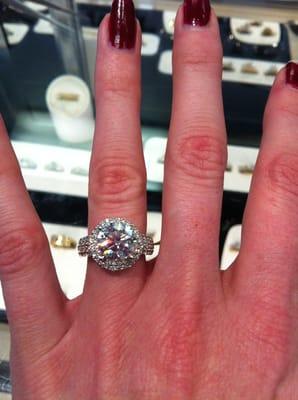 George custom-designed this amazing engagement ring for me. My finance LOVES it! She gets complements on it all the time.