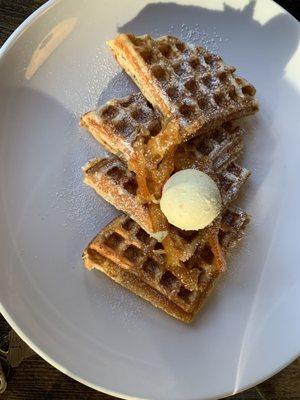 Their breakfast waffle dish! We loved it.