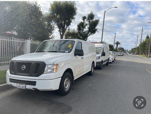 4 vehicles stored in residential parking