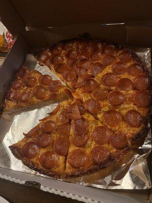 Cup pepperoni pizza