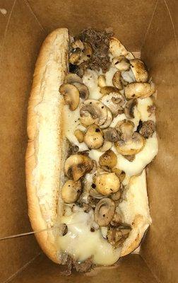 Cheesesteak ($9 + $2 for mushrooms)