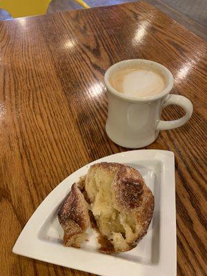 Kouign-amann (amazing) with latte