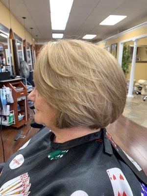 True Classic Bob hair cut with Layers that seamlessly flow all together creating softness and class