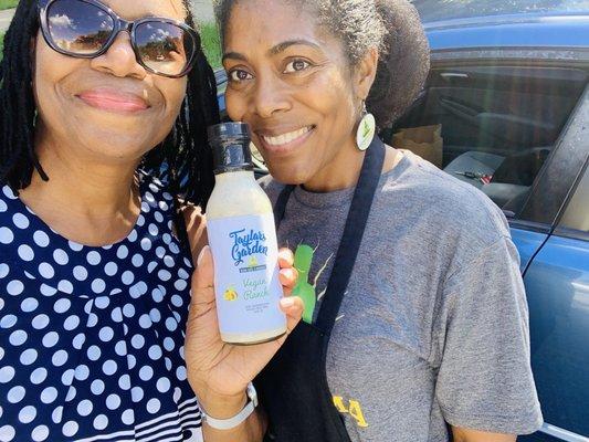 With the chef owner and her winning vegan ranch dressing!