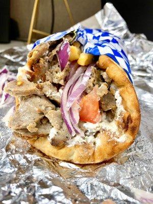 Lamb/Beef Gyro Sandwich - Lunch Special (takeout)