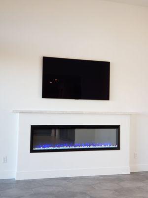 I love my new 72 inch plug and play SimpliFire electric fireplace! It was built-in by another vendor.