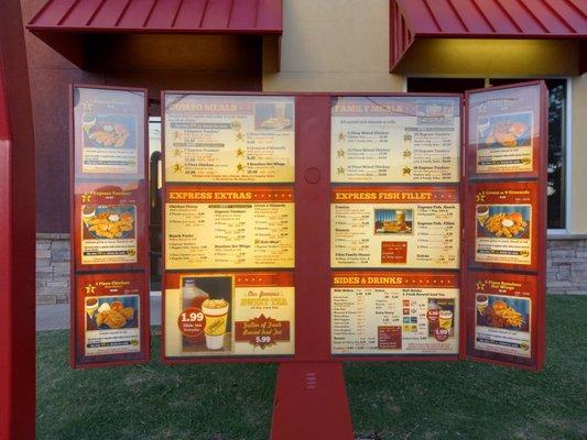 2023 Drive through menu