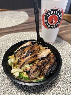 Chicken Teriyaki Bowl with Fried Rice.