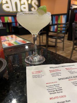 Luciana's classic margarita