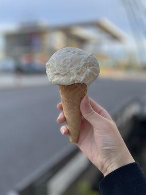 One Scoop Vanilla Ice Cream on Cone