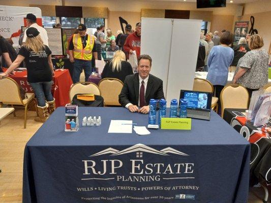 Marketing Director, Garrett Zucker, attends a lifestyle expo at Palmas Del Sol, Mesa, AZ