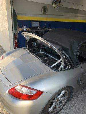 Porsche boxster smog Engine cover removal