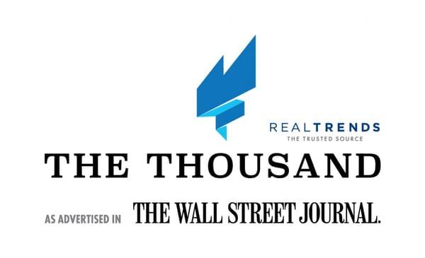 The Thousand, as advertised in The Wall Street Journal, and America's Best Real Estate Agents in partnership with Trulia!