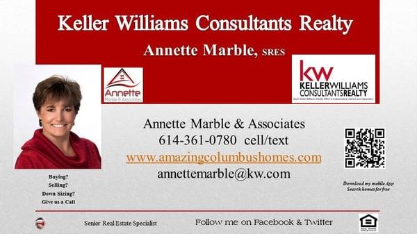 Looking for a new Home?  Want to sell your current home?  Call Annette Marble & Associates at 614-361-0780 to make your life ...