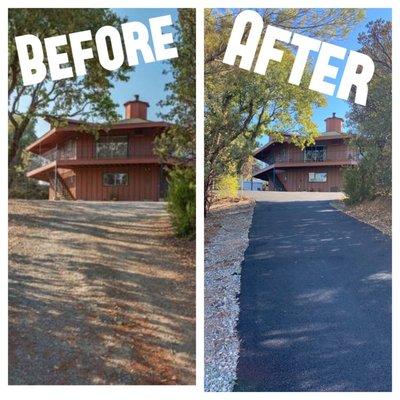 Asphalt driveway