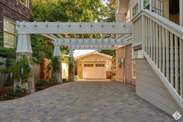 Paver driveway design.