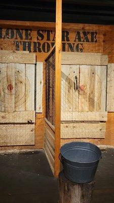 Axe throwing area