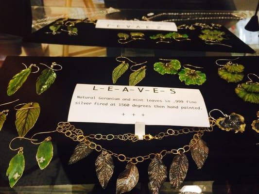 Jewelry made from real leaves