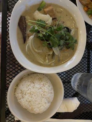 Green curry tofu