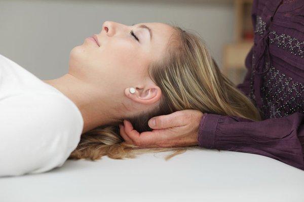 one of many relaxing craniosacral holds