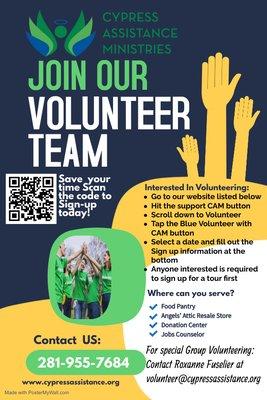 Volunteer with Us!