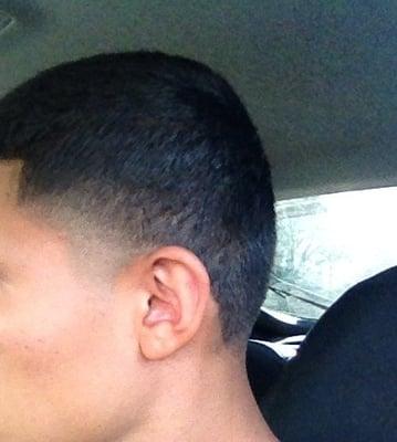 I asked for a taper, and this high, shitty, unfaded taper is what I got