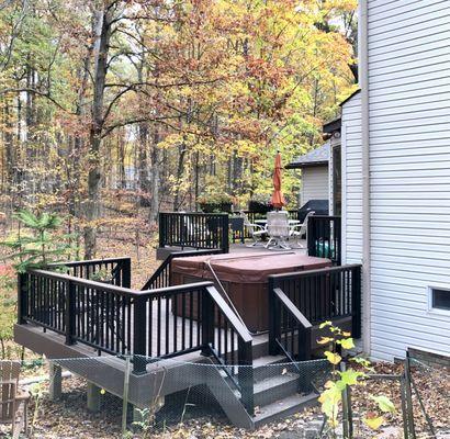 Full custom multi-level deck built from scratch. All needs can be incorporated into design functions. Products built to last.