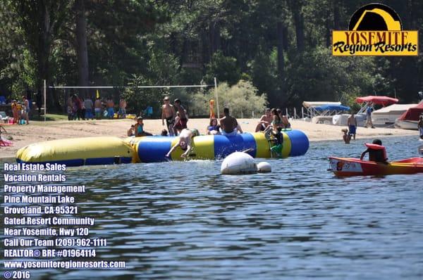 Summertime fun at Pine Mountain Lake Marina Beach.