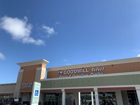 Beautiful day to shop at Goodwill! Bring a truck if you are in the market for furniture!