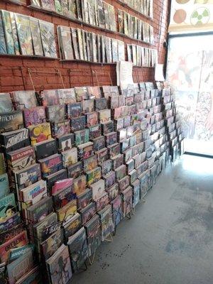 Comic book rack.