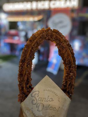 Maple + Bacon Churro (food truck in background). Very good.