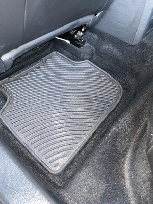 Backseat floor and mats DIRTY