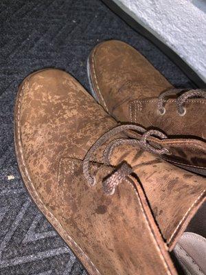 The water damaged boots