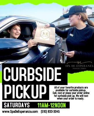 Curbside Pick Available for all online orders placed at www.spadeesperanza.com 
 Curbside Pick up SATURDAYS 11AM-12NOON