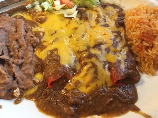 Cheese enchilada lunch plate.