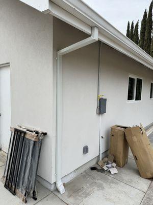 Downspout installation