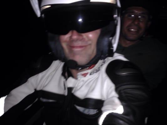 Nighttime Selfie cruising backroad a in the Poconos.