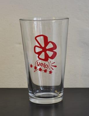 I earned this limited edition high-quality Yelp pint glass, for my hub, just for volunteering for Yelp & checking in. *Thanks, Courtney.*