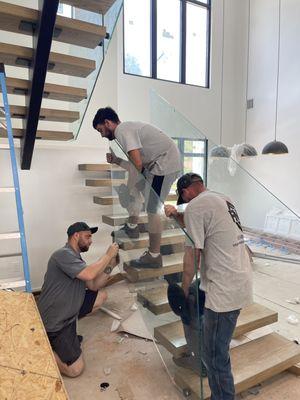 Floating Staircase Installation