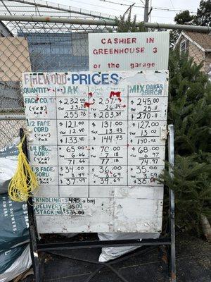 2024 Firewood Prices