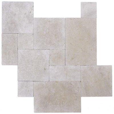 Ivory French Pattern Travertine Tiles and Pavers