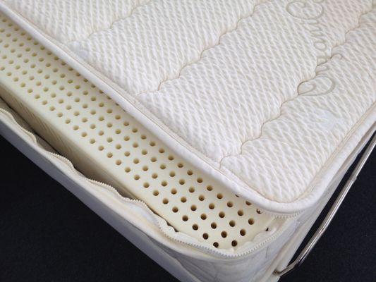 Our 7" Latex Mattress has handles and a zipper. Completely Reversible and Quilted on both sides. 20-Year Warranty. Soft to Ultra Firm.