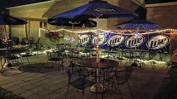 Nice view of the patio in the evening