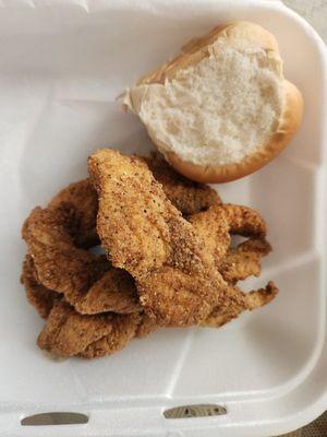 Fresh Catfish with Dinner Roll...Lunch Plate