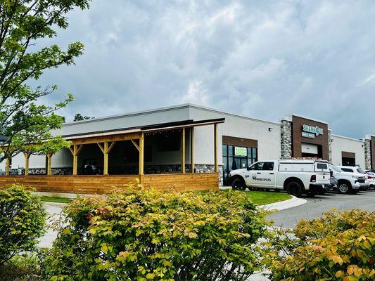 Outside entrance and patio