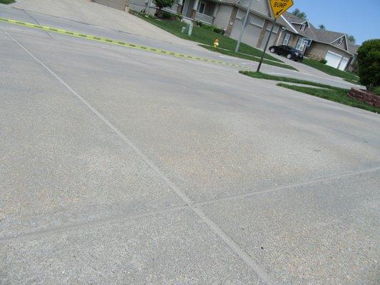 Caulked driveway