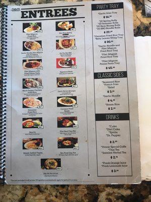 New menu