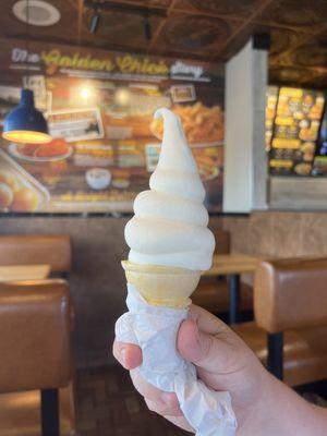 The ice cream looks like a gnome