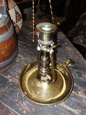 A Brass Ships Candle Holder